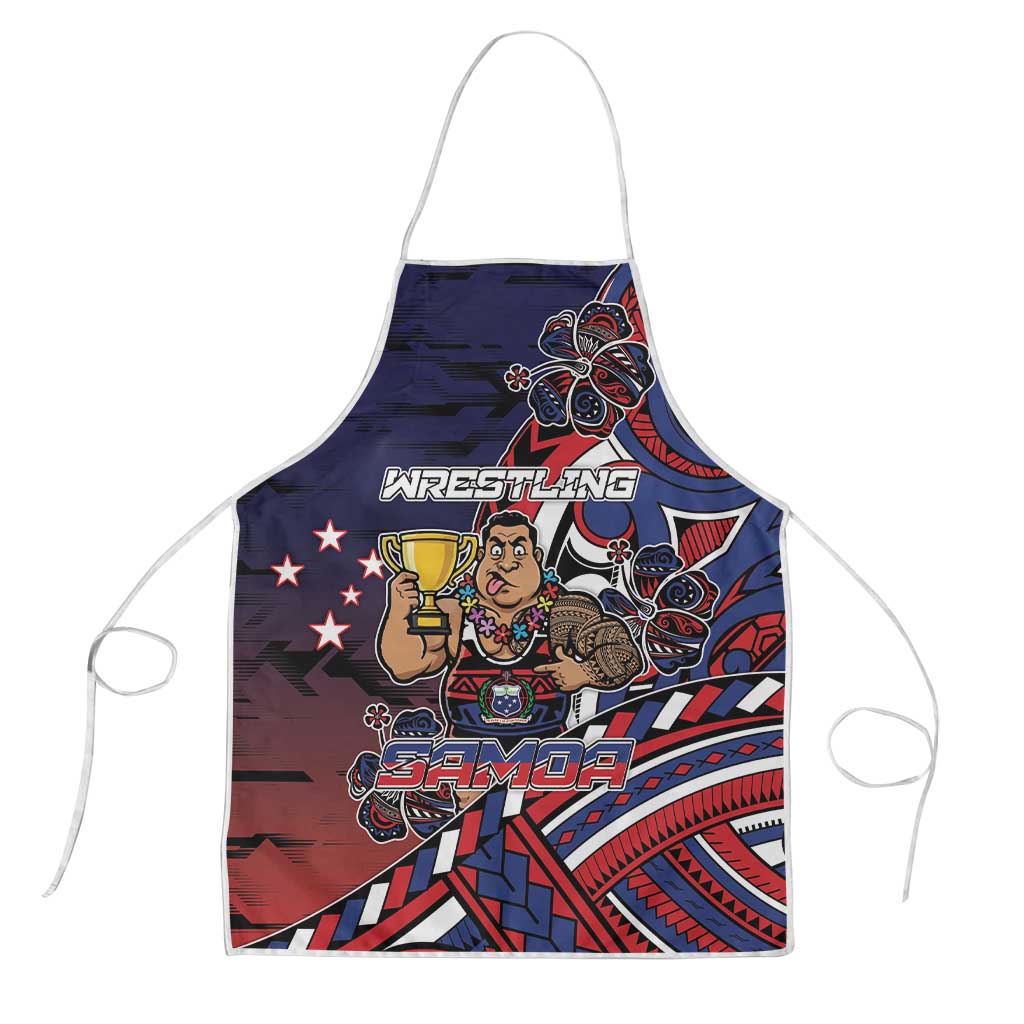 Samoa Wrestling Apron Polynesian Warrior Funny Style - Polynesian Pride