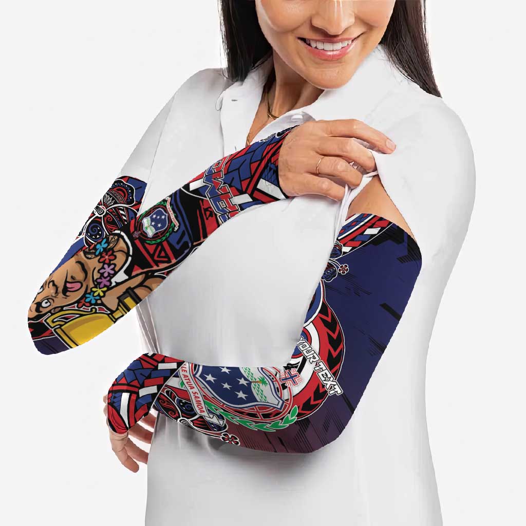 Personalised Samoa Wrestling Arm Sleeves Polynesian Warrior Funny Style DT05 - Polynesian Pride
