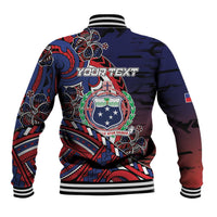 Personalised Samoa Wrestling Baseball Jacket Polynesian Warrior Funny Style DT05 - Polynesian Pride