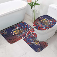 Samoa Wrestling Bathroom Set Polynesian Warrior Funny Style - Polynesian Pride