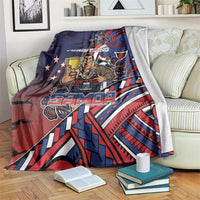 Samoa Wrestling Blanket Polynesian Warrior Funny Style - Polynesian Pride