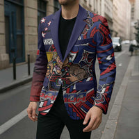 Personalised Samoa Wrestling Blazer Polynesian Warrior Funny Style - Polynesian Pride