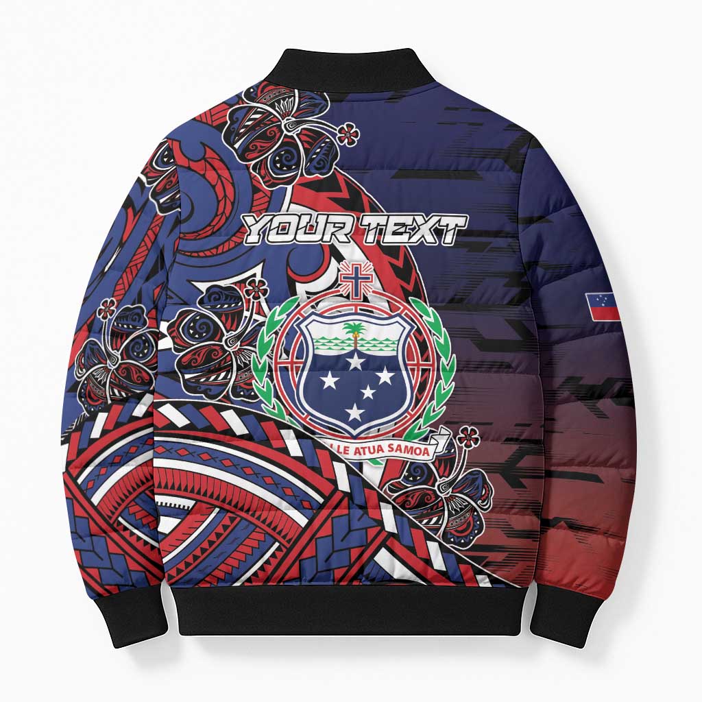Personalised Samoa Wrestling Bomber Puffer Jacket Polynesian Warrior Funny Style DT05 - Polynesian Pride