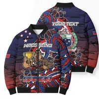 Personalised Samoa Wrestling Bomber Puffer Jacket Polynesian Warrior Funny Style DT05 - Polynesian Pride