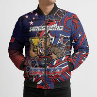 Personalised Samoa Wrestling Bomber Puffer Jacket Polynesian Warrior Funny Style DT05 - Polynesian Pride