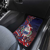 Personalised Samoa Wrestling Car Mats Polynesian Warrior Funny Style - Polynesian Pride
