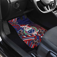 Personalised Samoa Wrestling Car Mats Polynesian Warrior Funny Style - Polynesian Pride