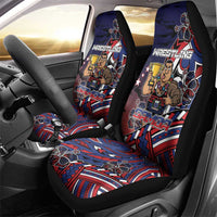 Samoa Wrestling Car Seat Cover Polynesian Warrior Funny Style - Polynesian Pride