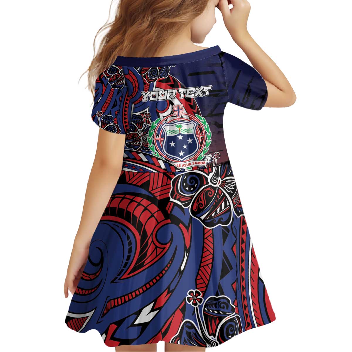 Personalised Samoa Wrestling Family Matching Off The Shoulder Long Sleeve Dress and Hawaiian Shirt Polynesian Warrior Funny Style - Polynesian Pride