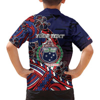 Personalised Samoa Wrestling Family Matching Short Sleeve Bodycon Dress and Hawaiian Shirt Polynesian Warrior Funny Style - Polynesian Pride