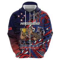 Personalised Samoa Wrestling Hoodie Polynesian Warrior Funny Style DT05 - Polynesian Pride