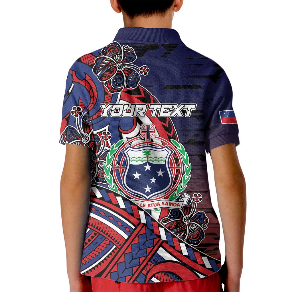 Personalised Samoa Wrestling Kid Polo Shirt Polynesian Warrior Funny Style DT05 - Polynesian Pride