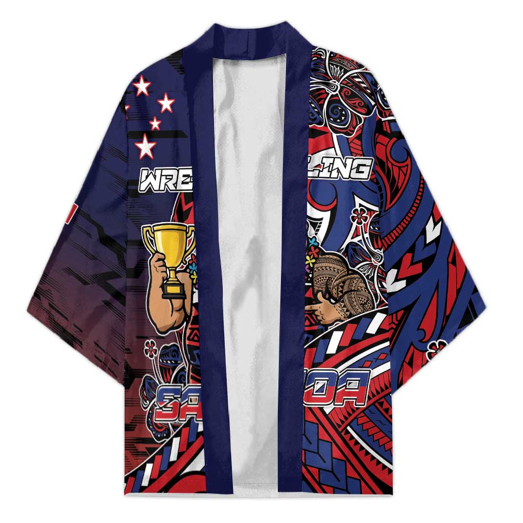 Personalised Samoa Wrestling Kimono Polynesian Warrior Funny Style DT05 Unisex Navy - Polynesian Pride