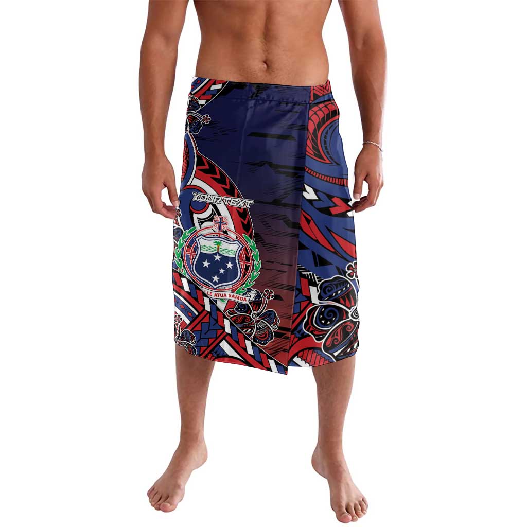 Personalised Samoa Wrestling Lavalava Polynesian Warrior Funny Style DT05 Navy - Polynesian Pride