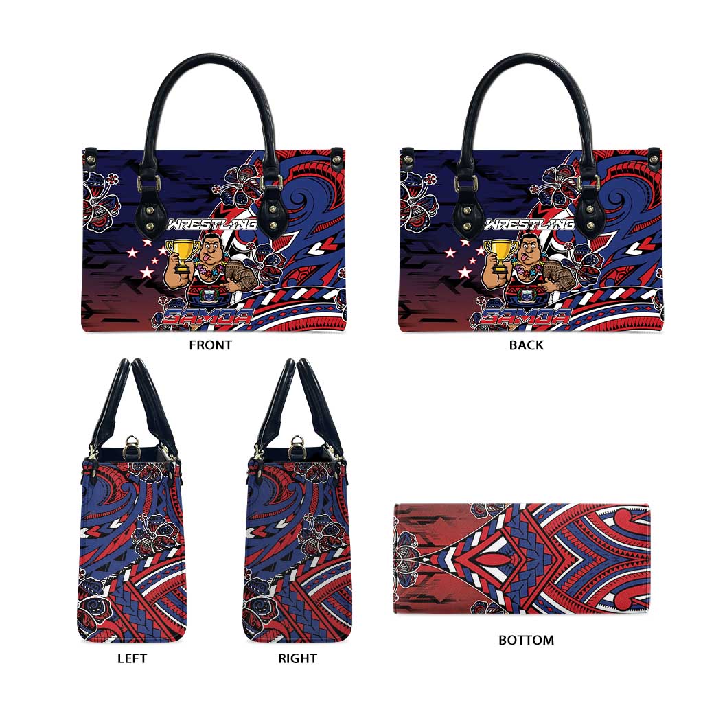 Samoa Wrestling Leather Bag Polynesian Warrior Funny Style - Polynesian Pride