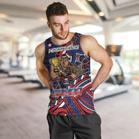 Personalised Samoa Wrestling Men Tank Top Polynesian Warrior Funny Style - Polynesian Pride