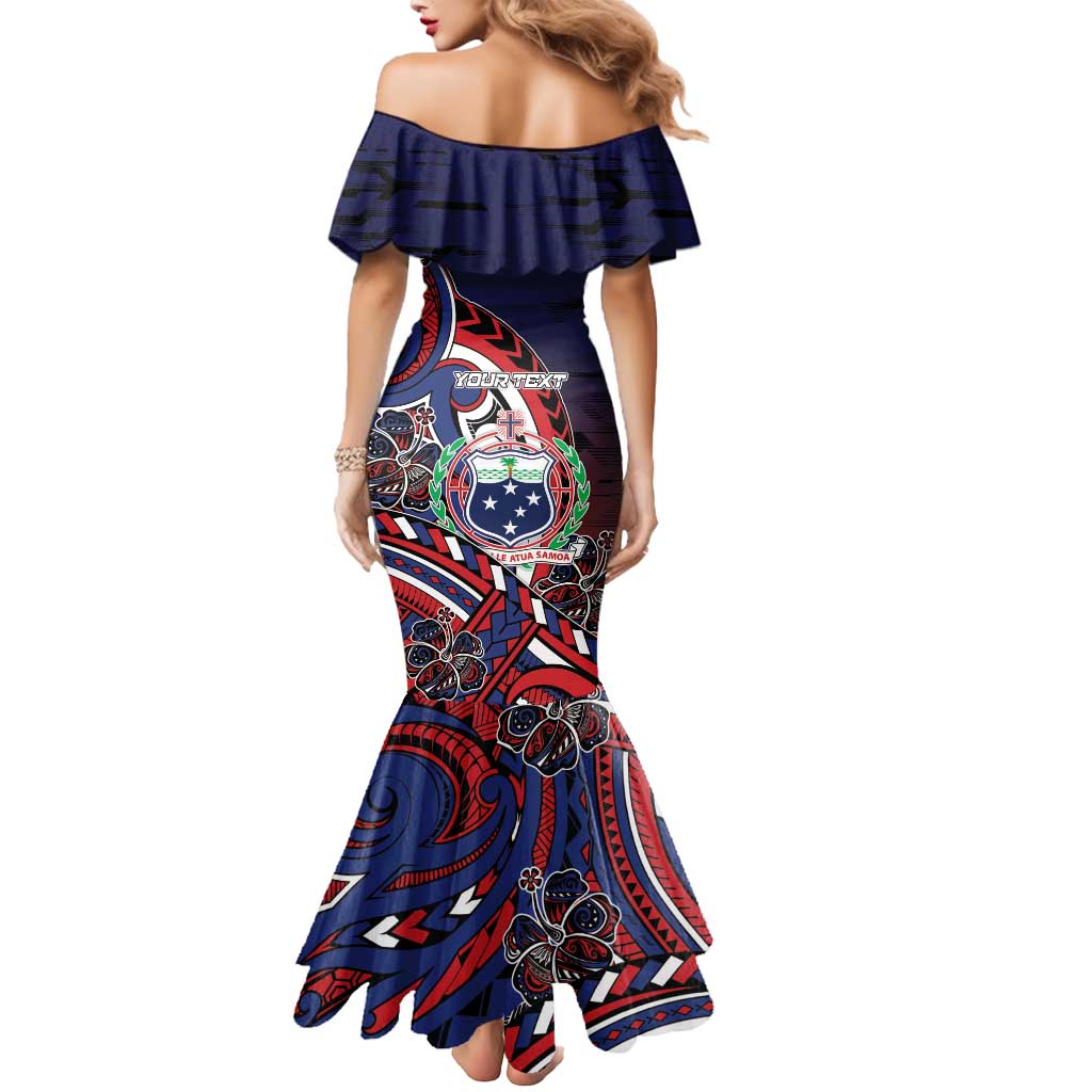 Personalised Samoa Wrestling Mermaid Dress Polynesian Warrior Funny Style DT05 - Polynesian Pride