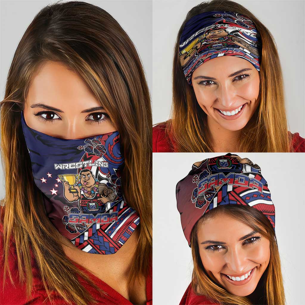 Samoa Wrestling Neck Gaiter Polynesian Warrior Funny Style DT05 - Polynesian Pride