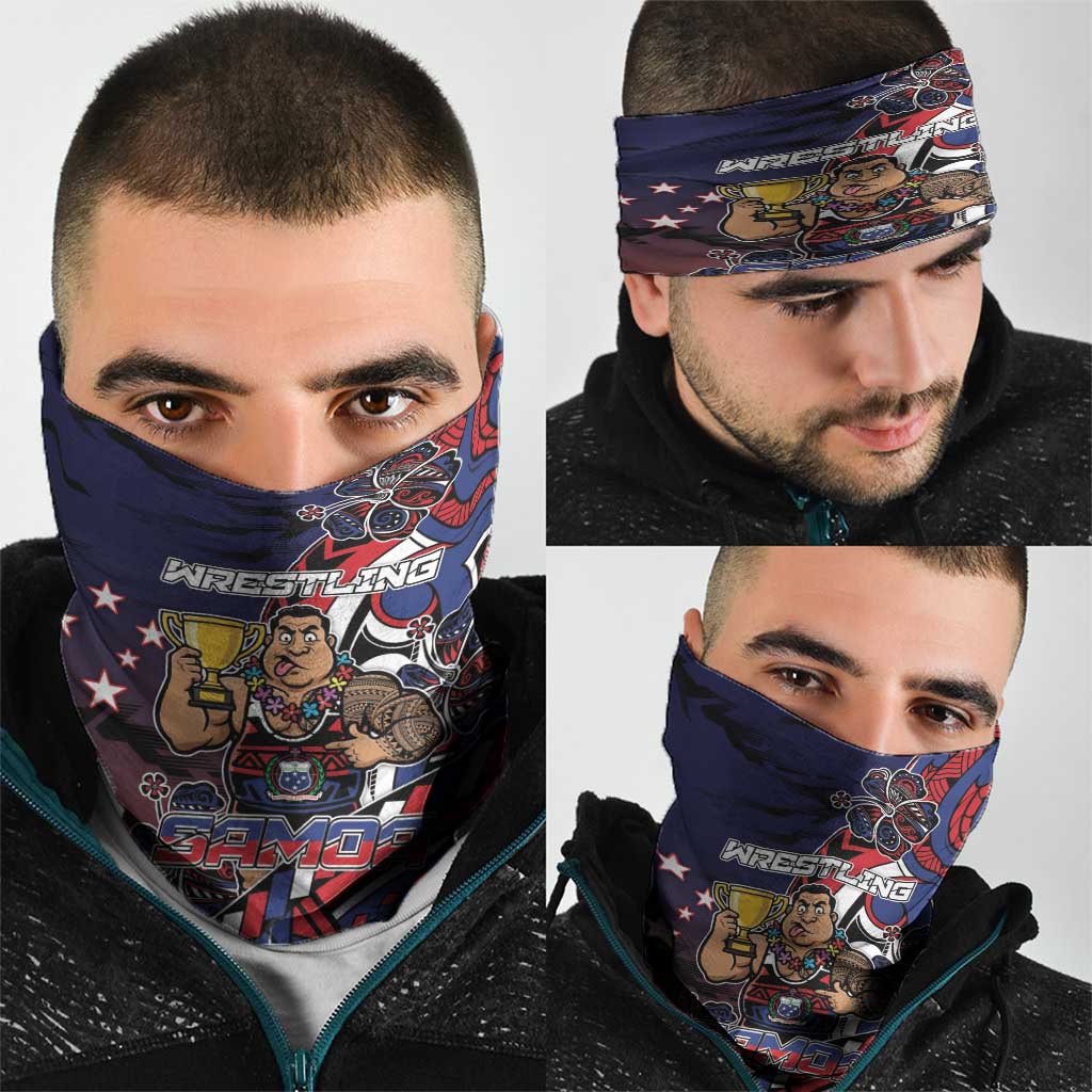 Samoa Wrestling Neck Gaiter Polynesian Warrior Funny Style DT05 - Polynesian Pride