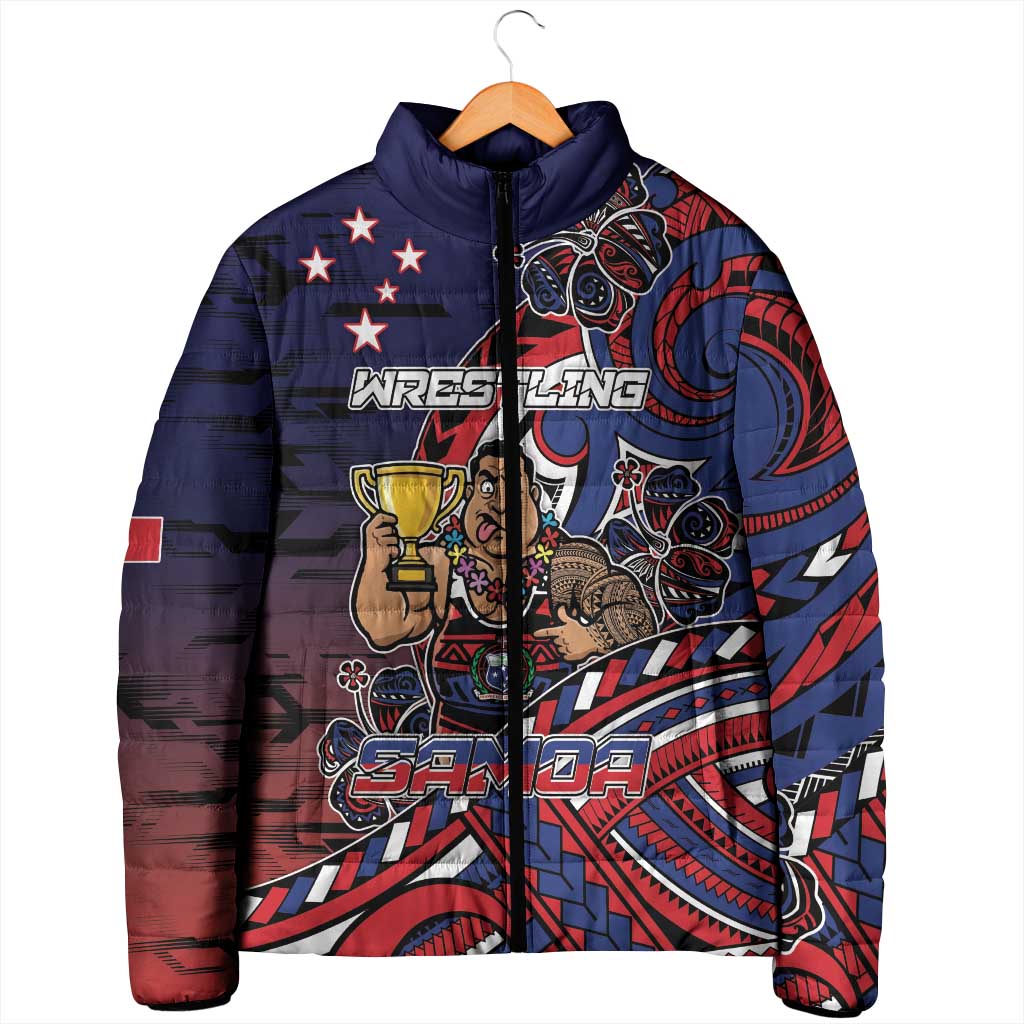 Personalised Samoa Wrestling Padded Jacket Polynesian Warrior Funny Style DT05 - Polynesian Pride