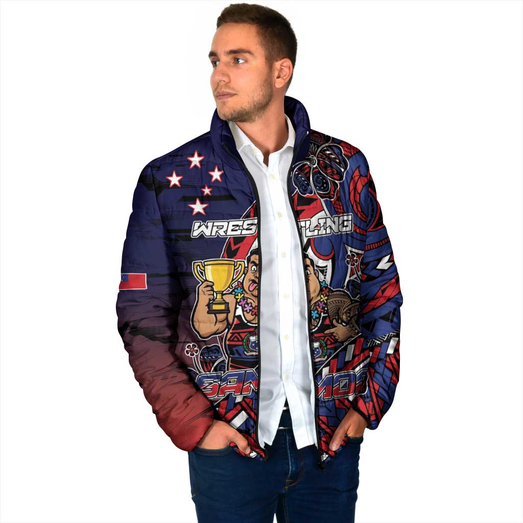 Personalised Samoa Wrestling Padded Jacket Polynesian Warrior Funny Style DT05 - Polynesian Pride
