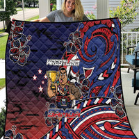 Samoa Wrestling Quilt Polynesian Warrior Funny Style - Polynesian Pride