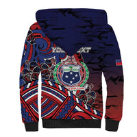 Personalised Samoa Wrestling Sherpa Hoodie Polynesian Warrior Funny Style - Polynesian Pride