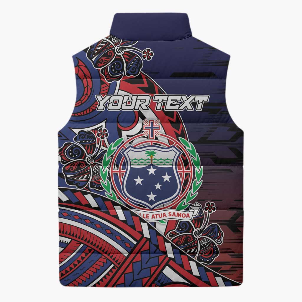 Personalised Samoa Wrestling Sleeveless Puffer Jacket Polynesian Warrior Funny Style DT05 - Polynesian Pride
