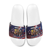 Samoa Wrestling Slide Sandals Polynesian Warrior Funny Style - Polynesian Pride