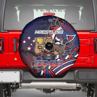 Samoa Wrestling Spare Tire Cover Polynesian Warrior Funny Style - Polynesian Pride