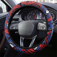 Samoa Wrestling Steering Wheel Cover Polynesian Warrior Funny Style DT05 - Polynesian Pride