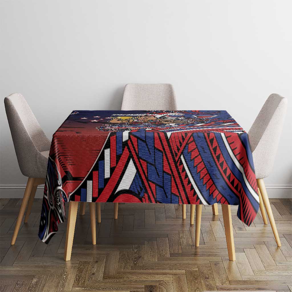 Samoa Wrestling Tablecloth Polynesian Warrior Funny Style DT05 - Polynesian Pride