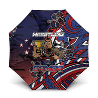 Samoa Wrestling Umbrella Polynesian Warrior Funny Style - Polynesian Pride