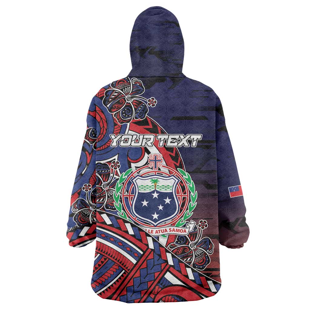 Personalised Samoa Wrestling Wearable Blanket Hoodie Polynesian Warrior Funny Style DT05 - Polynesian Pride