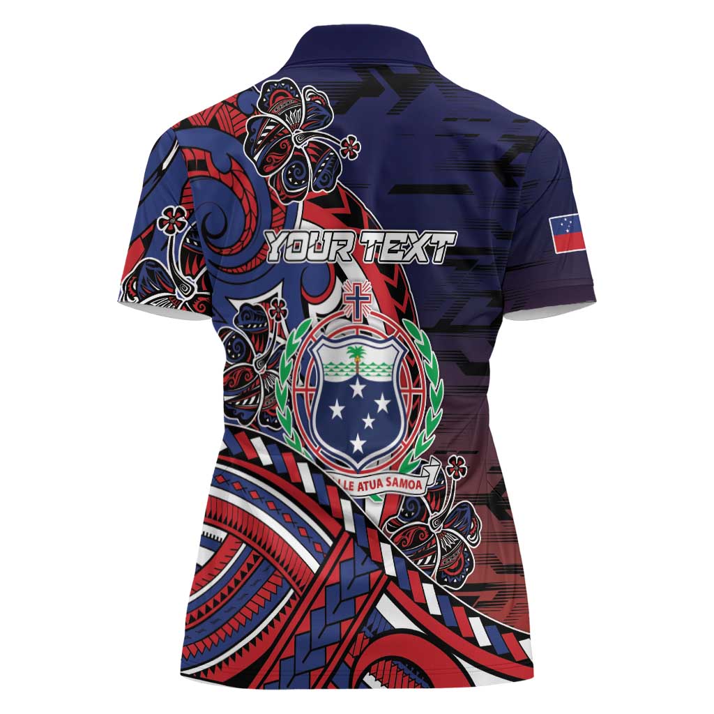 Personalised Samoa Wrestling Women Polo Shirt Polynesian Warrior Funny Style DT05 - Polynesian Pride