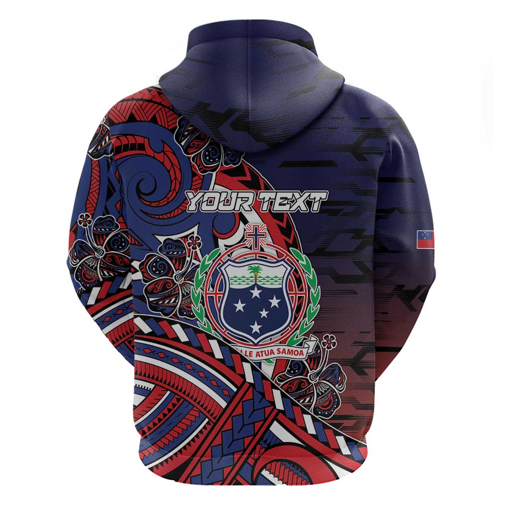 Personalised Samoa Wrestling Zip Hoodie Polynesian Warrior Funny Style DT05 - Polynesian Pride