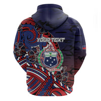 Personalised Samoa Wrestling Zip Hoodie Polynesian Warrior Funny Style DT05 - Polynesian Pride