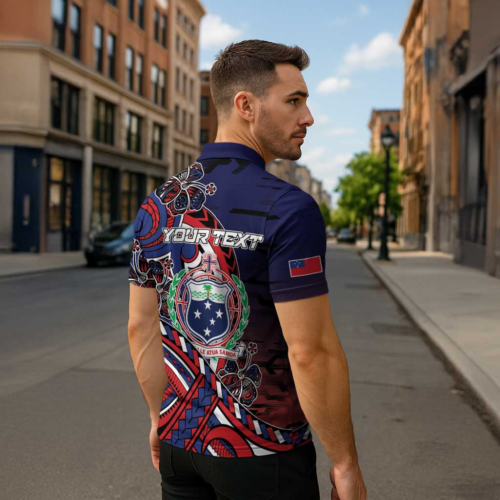 Personalised Samoa Wrestling Zipper Polo Shirt Polynesian Warrior Funny Style DT05 - Polynesian Pride