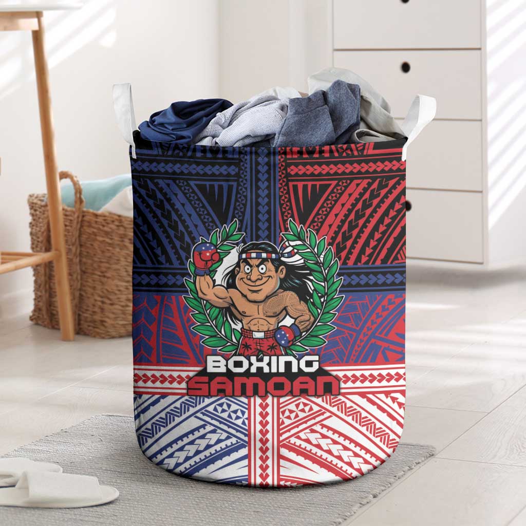 Samoa Boxing Laundry Basket Samoan Boxer Funny Style - Polynesian Pride