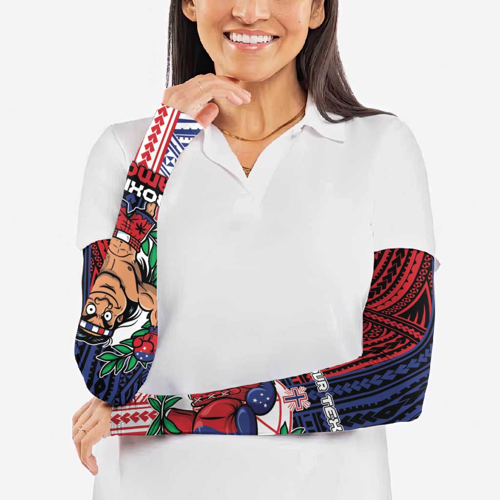 Personalised Samoa Boxing Arm Sleeves Samoan Boxer Funny Style DT05 - Polynesian Pride