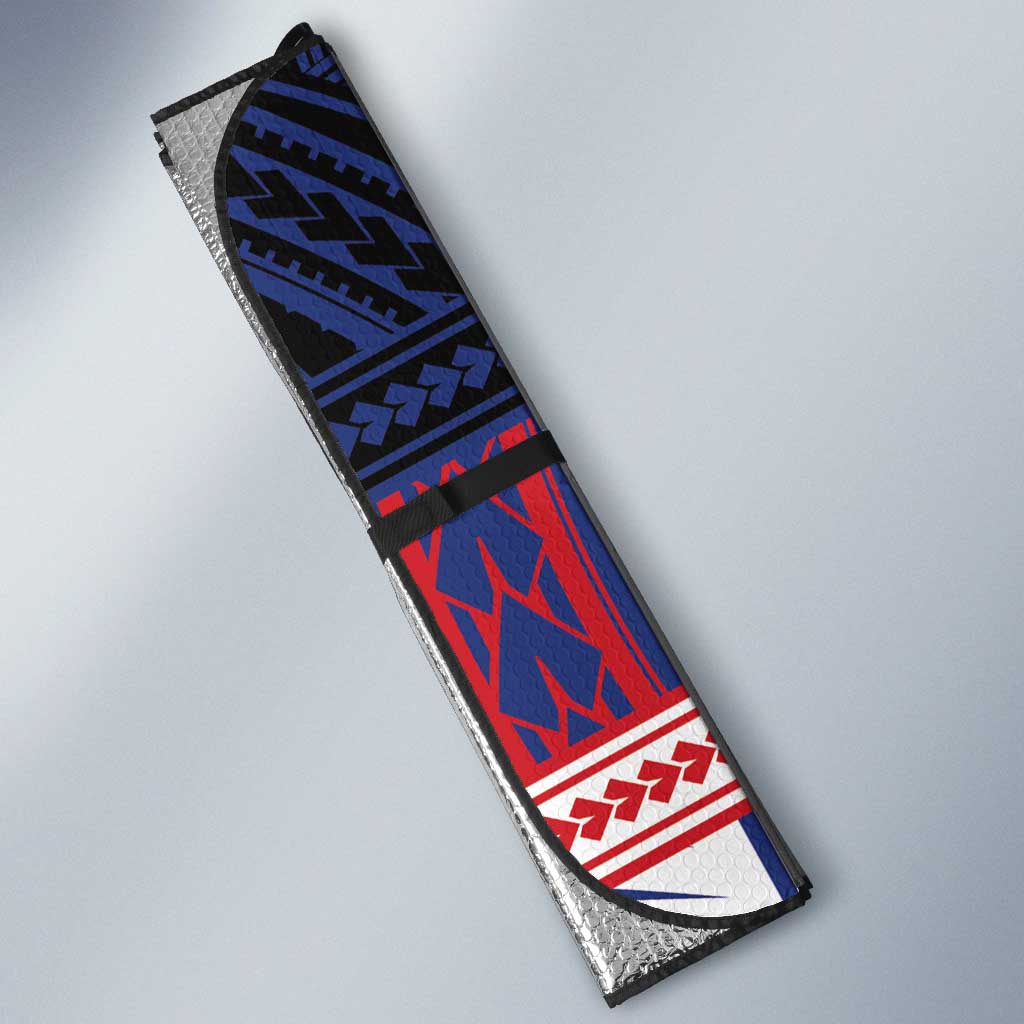 Samoa Boxing Auto Sun Shade Samoan Boxer Funny Style - Polynesian Pride