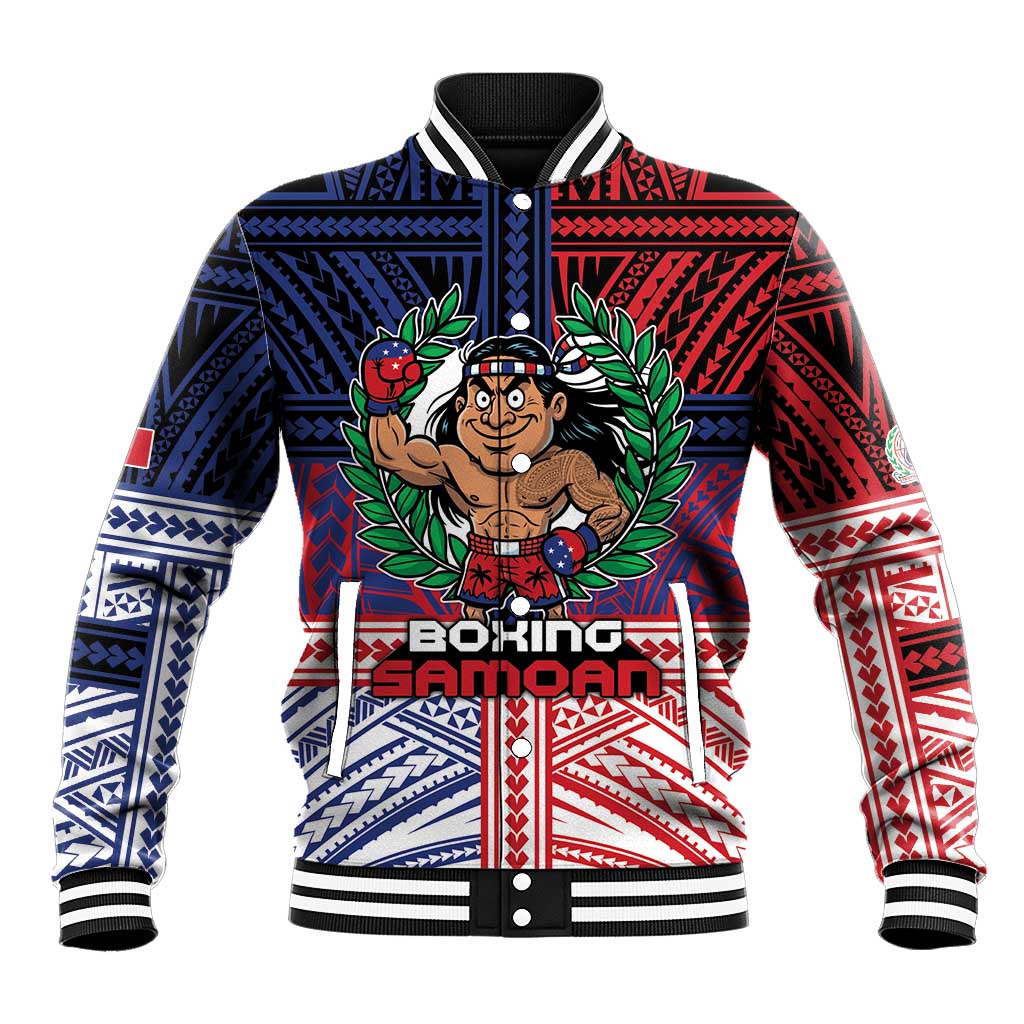 Personalised Samoa Boxing Baseball Jacket Samoan Boxer Funny Style DT05 Unisex Red - Polynesian Pride