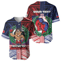 Personalised Samoa Boxing Baseball Jersey Samoan Boxer Funny Style - Polynesian Pride