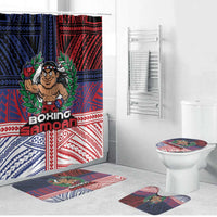 Samoa Boxing Bathroom Set Samoan Boxer Funny Style - Polynesian Pride