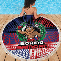Samoa Boxing Beach Blanket Samoan Boxer Funny Style - Polynesian Pride