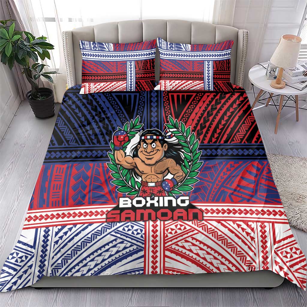 Samoa Boxing Bedding Set Samoan Boxer Funny Style - Polynesian Pride