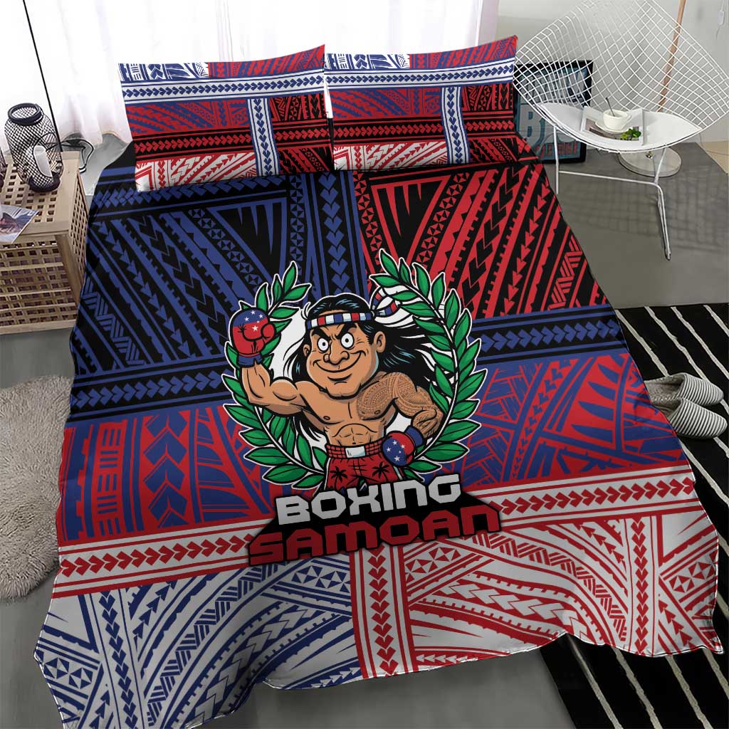 Samoa Boxing Bedding Set Samoan Boxer Funny Style - Polynesian Pride