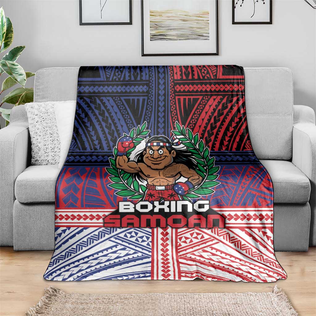 Samoa Boxing Blanket Samoan Boxer Funny Style - Polynesian Pride