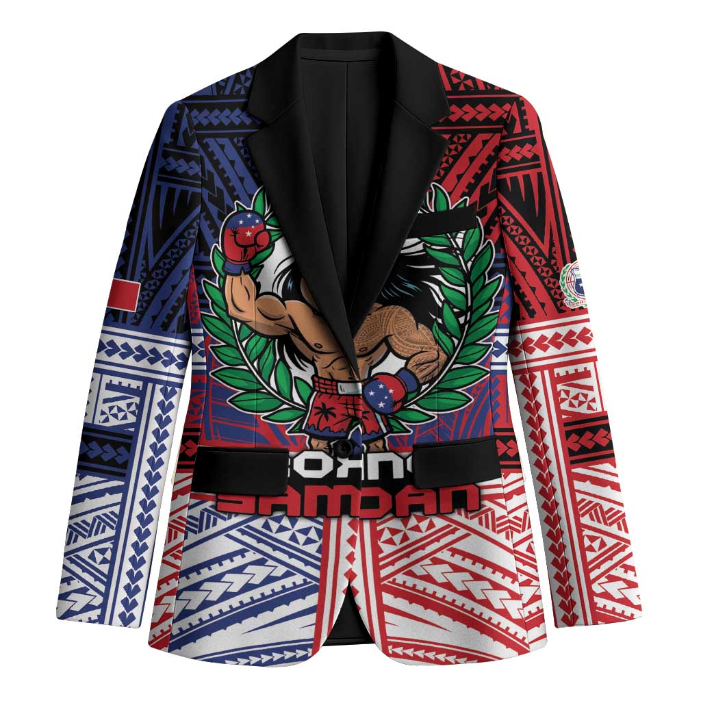 Personalised Samoa Boxing Blazer Samoan Boxer Funny Style - Polynesian Pride