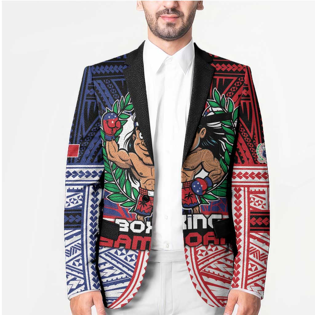 Personalised Samoa Boxing Blazer Samoan Boxer Funny Style - Polynesian Pride